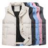 4 Colors Available Stand Collar Short Down Cotton Vest Sleeveless Jacket Plus Size Up To 8XL Couple Vest for Men Autumn Winter