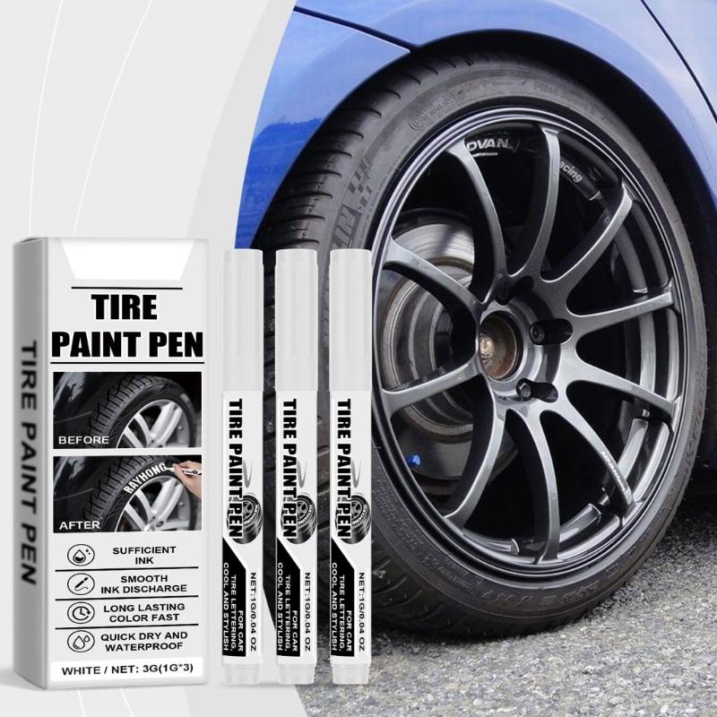 15 ks Bílý lak na pneumatiky Pero Voděodolné Značkovací pero na pneumatiky Bílé pero Rychleschnoucí Pro opravu škrábanců na pneumatikách automobilů