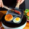Aluminum Non-Stick Egg Frying Pan with Wooden Handle,Compatible with Gas Stove and Induction Cooker for Pancakes, Eggs and Steak