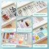Transparent Plastic Partitioned Tray Drawer Storage Box Suitable for Cosmetics Skincare Jewelry and Office Supplies
