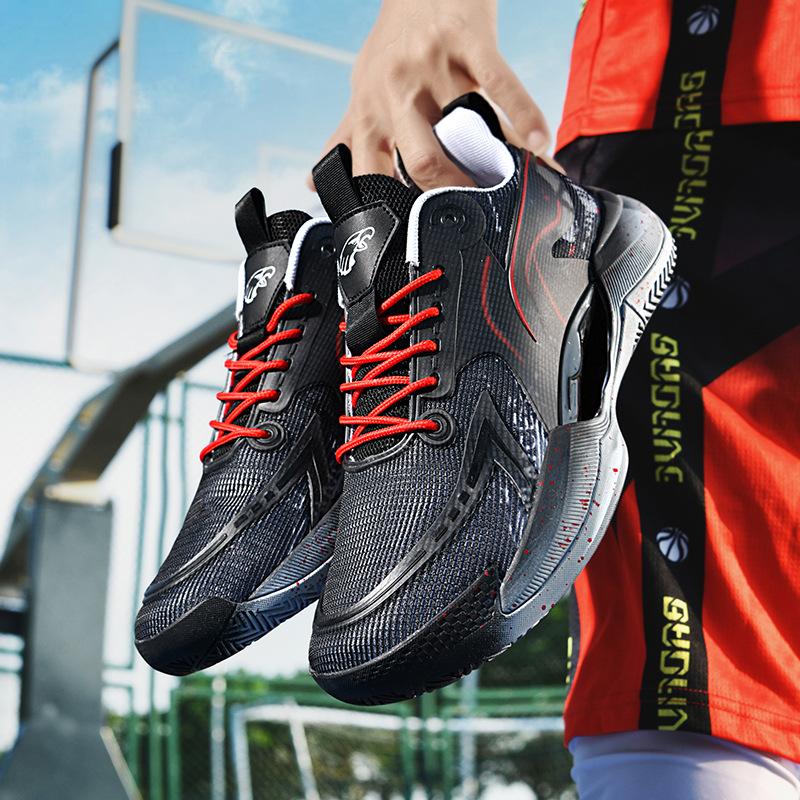 

New luminous basketball shoes men s boots rubber sole youth actual combat sports shoes men s and women s mesh shoes basketball shoes 45