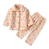 1-14 år Barn Tegneserie Trykket Varmt Tykt Pyjamassett Fleece Loungewear