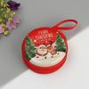 Square Christmas Zipper Tinplate Coin Purse and Key/Earphone/Data Cable Storage Box
