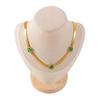 New Gold-Plated Stainless Steel Emerald Necklace - Women's Light Luxury, Fade-Resistant Chinese Style