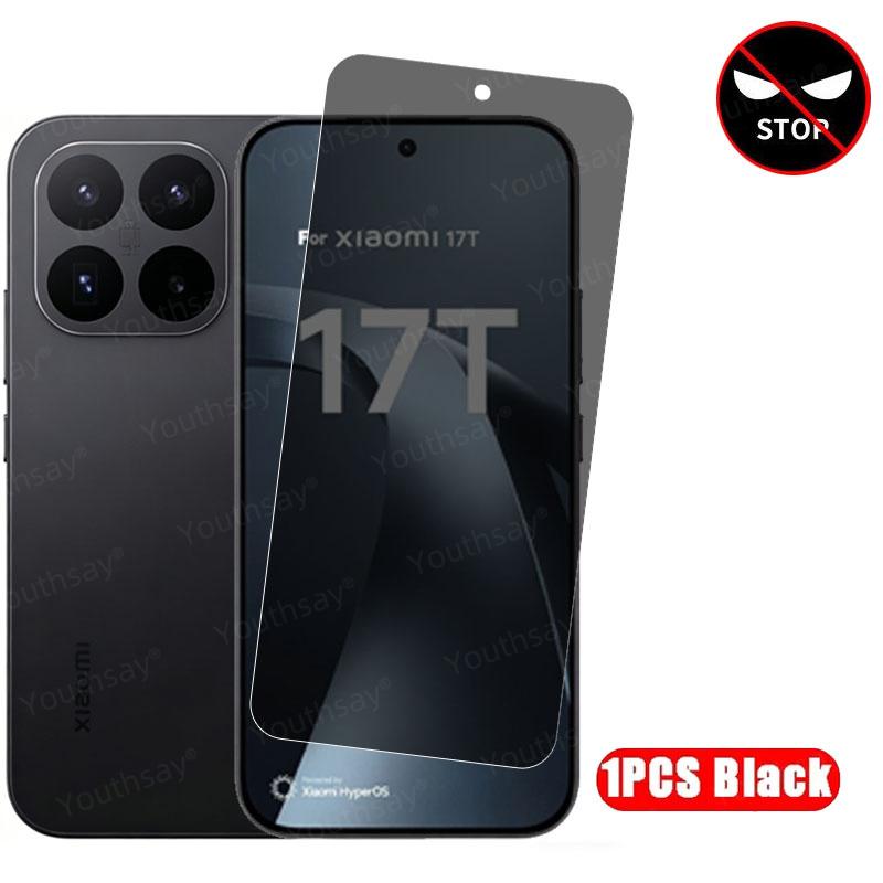 Für Xiaomi 17T Displayschutzfolie aus gehärtetem Glas Anti-Spionage Glas Mi 17T Schutzfolie für Handy Anti-Peeping Film Xiaomi 17T Pro