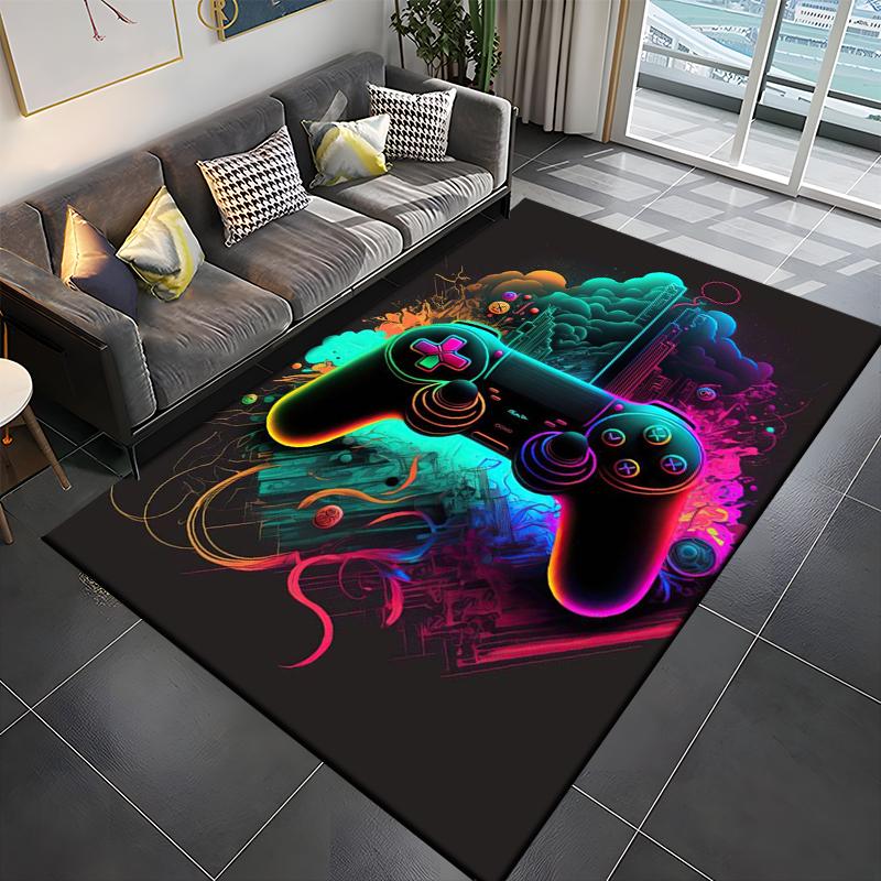 3D-Druck Gamer Controller Muster Großer Teppich für Zuhause für Wohnzimmer Schlafzimmer Sofadekor Boden Rutschfest Kinderteppich Geschenk