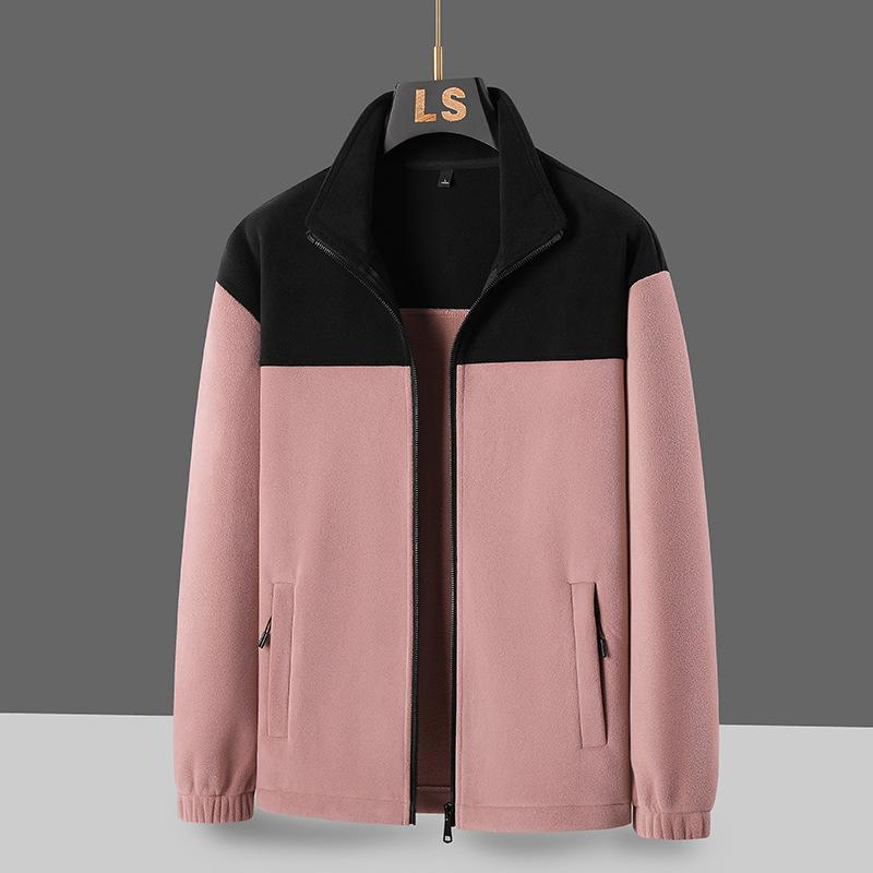 Coat Windproof Thickened Cardigan Outdoor Casual Loose Stand Collar Fleece Jacket