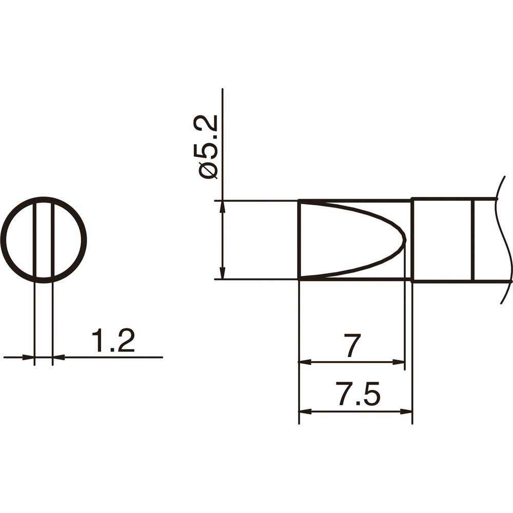

HAKKO iron tip 5.2D type T36-D52