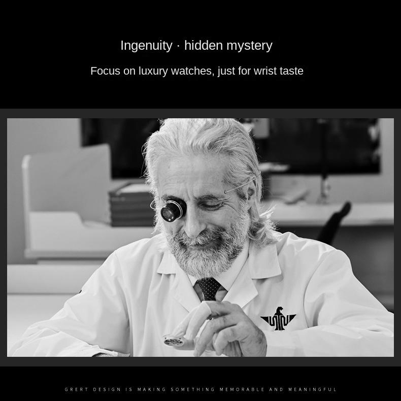 OUPINKE Hodinky Automatické mechanické hodinky Steel Business Vodotěsné pánské hodinky Pánské hodinky