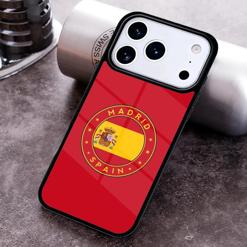 

Чехол для телефона Мадрид Столица Испания для iPhone 17 16 15 Pro Max Air 14 13 12 11 Plus Ударопрочный Capa Чехол iPhone 14 Pro Max