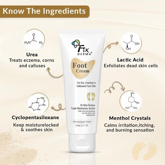 Fixderma 5% kwasu mlekowego, 15% mocznika, 3% gliceryny, krem do stóp suchych i popękanych, nawilża i łagodzi stopy, wszystkie rodzaje skóry 60 ml