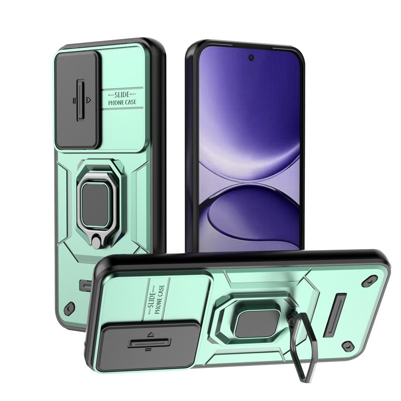 Für Xiao Poco F7 5G Hülle Armor Slide Kameraobjektivschutzabdeckung Für Poko Little F7 F 7 7F PocoF7 5G Magnetischer Ringständer Funda