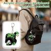 Acrylic Keychain with Character Silhouette Design Durable Material Metal Clasp Suitable for Bag Decoration and Key Holder Accessories