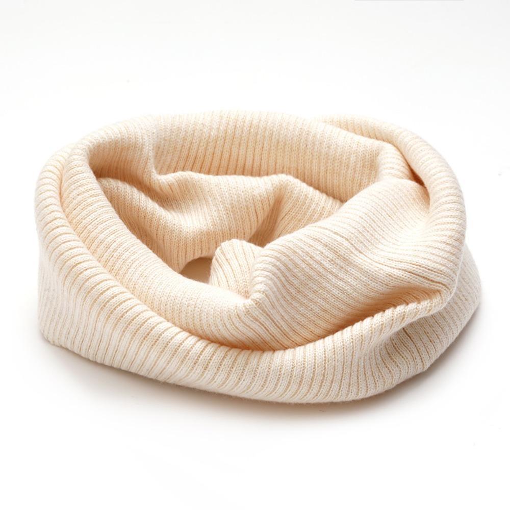 

Knitted Elastic Headband Cashmere Fake Collar Fashion Knit Ring Neck Scarf Men бежевий