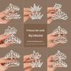 Kids Princess Crown Rhinestone Hair Comb Set