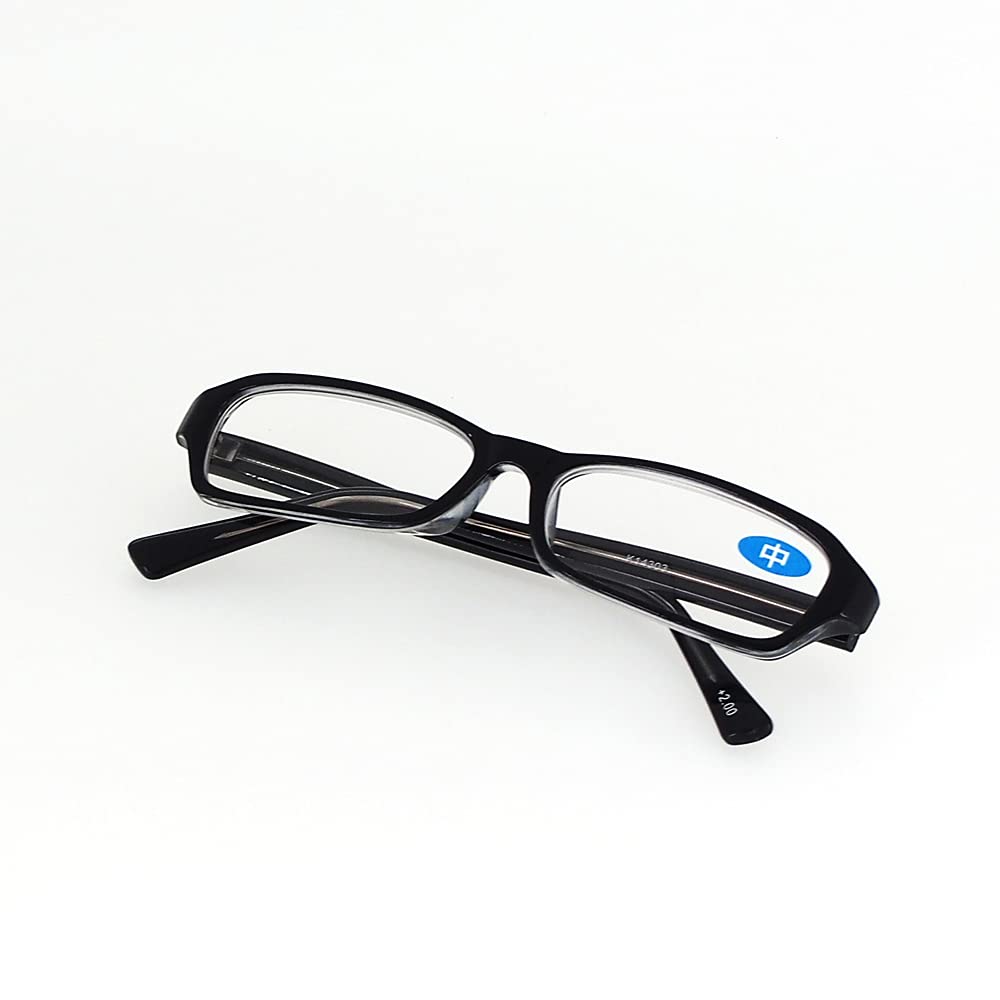 Carl Office Equipment Antibacterial Reading Glasses, +2.0 (Medium), Single Unit, Black, FR-08-20N