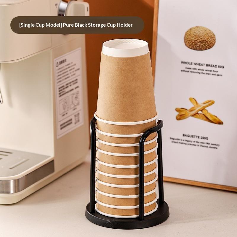 Disposable Cup Holder Multi-Function Coffee Cup Organizer Desktop Teacup Storage Rack Decor Stand For Home Countertop Use