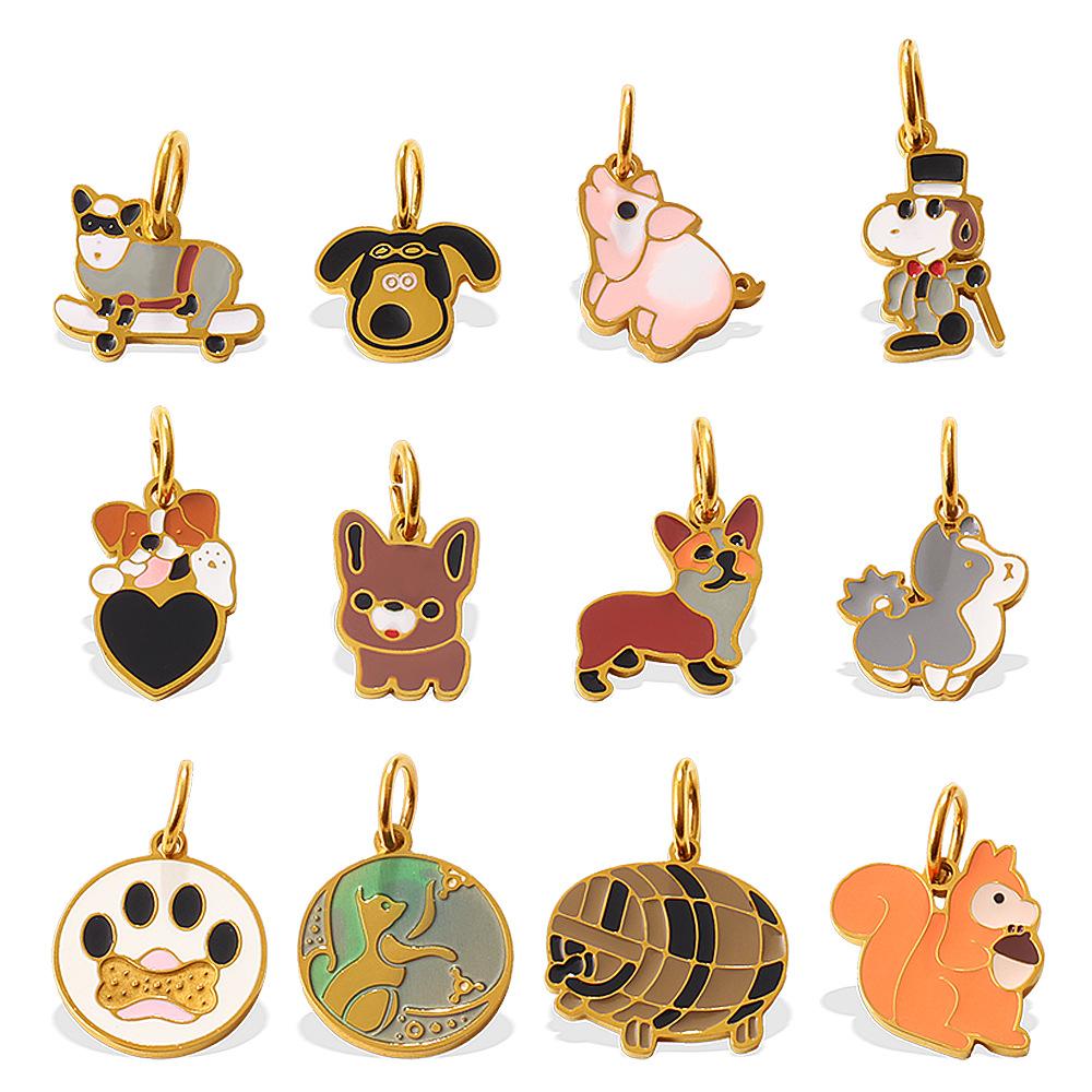 Yori Cute Animal Pendant Charms Adorable Cat Dog Paw Print Designs DIY Jewelry Accessories Making 2026 New