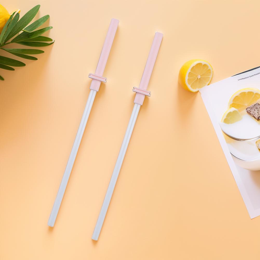 2Pcs Replacement Straw with Silicone Straw Covers Reusable Straws Drinking Straws for Stanley 30/40oz Accessories