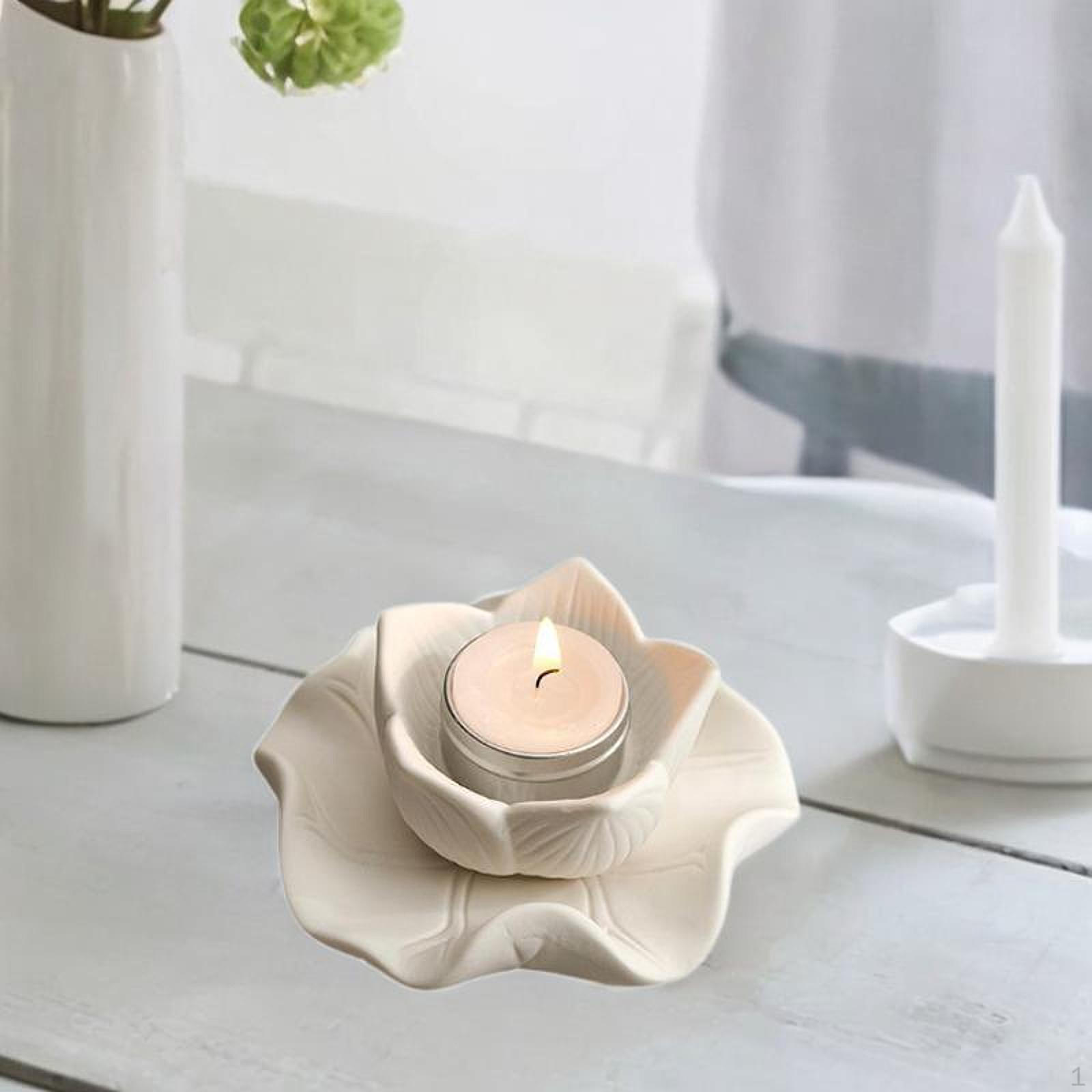 

Набор подставок для свечей Lotus для элегантного домашнего декора white