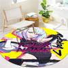 Cybernetic Future Heroine Custom Name Round Area Rug Carpet Rug For Living Room Bedroom Sofa Playroom Decor Nonslip Floor Mat