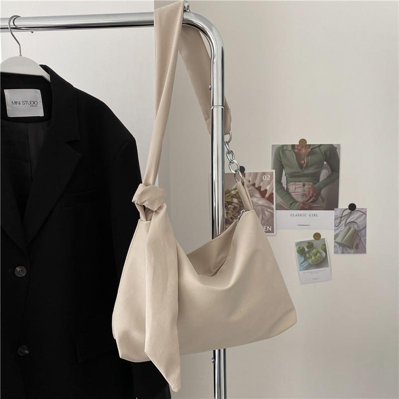 IELGY Lazy Style Tote Bag Canvas Commuter One Shoulder Large Capacity Loose Feeling