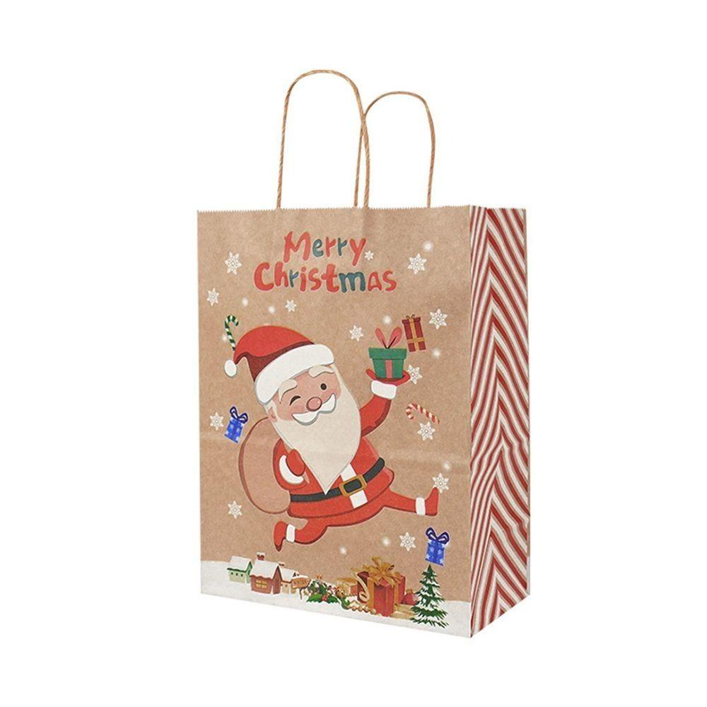 

Cookies Snack Xmas Party Decoration Christmas Ornament Christmas Decorations Handle Bag Gift Bags 21x15x8cm-B
