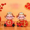Prosperity Wealth God Resin Car Ornament With Lucky Symbols For New Year Gift
