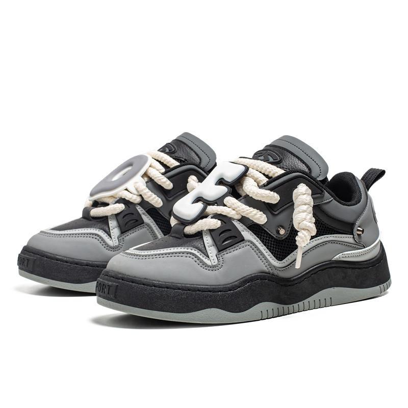 Explosive Alphabet Board Shoes Men's Shoes 2025 Autumn New Retro Original Joint Niche Design Sports Bread Shoes