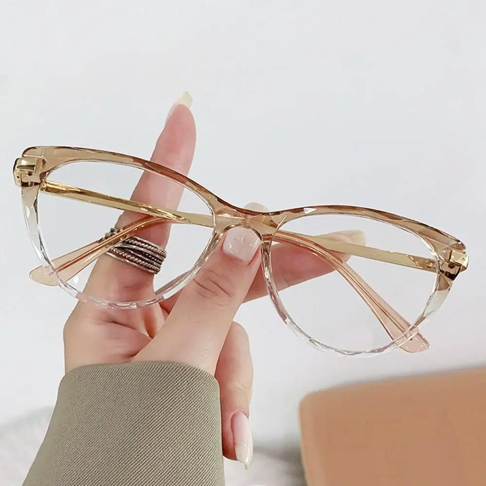 Anti-Blue Light Glasses Women Men Oversized Optical Frame Eye Protection Ultra Light Eyeglasses Office Computer Goggles