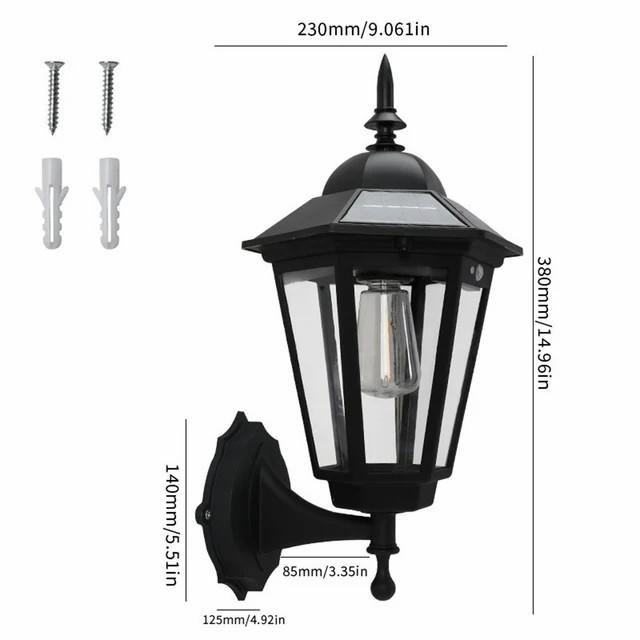 D2 Solar Flame Hanging Lantern Lights Outdoor IP65 3 Modes Solar Powered Lamp Wall Mounted Lights Fence Patio Porch Garden Decor