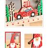 2pcs Cute Desktop Centerpieces Wood Christmas Signs Christmas Tree Ornaments Set  Tabletop