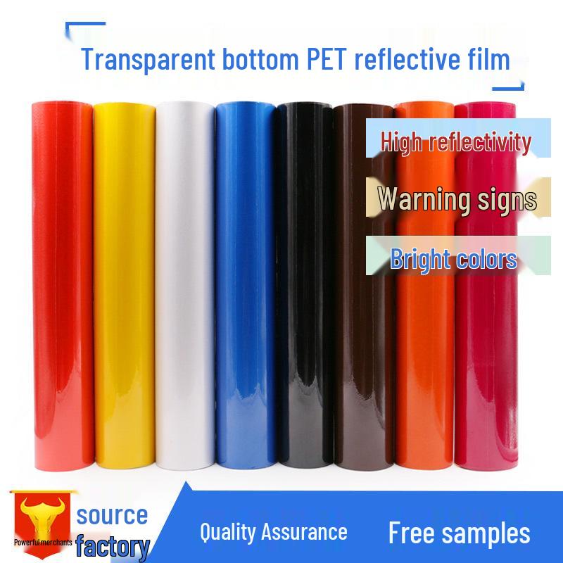 PET Transparent Reflective Film: Luminous Traffic Car Decal, Engravable Sticker for Enhanced Night Visibility