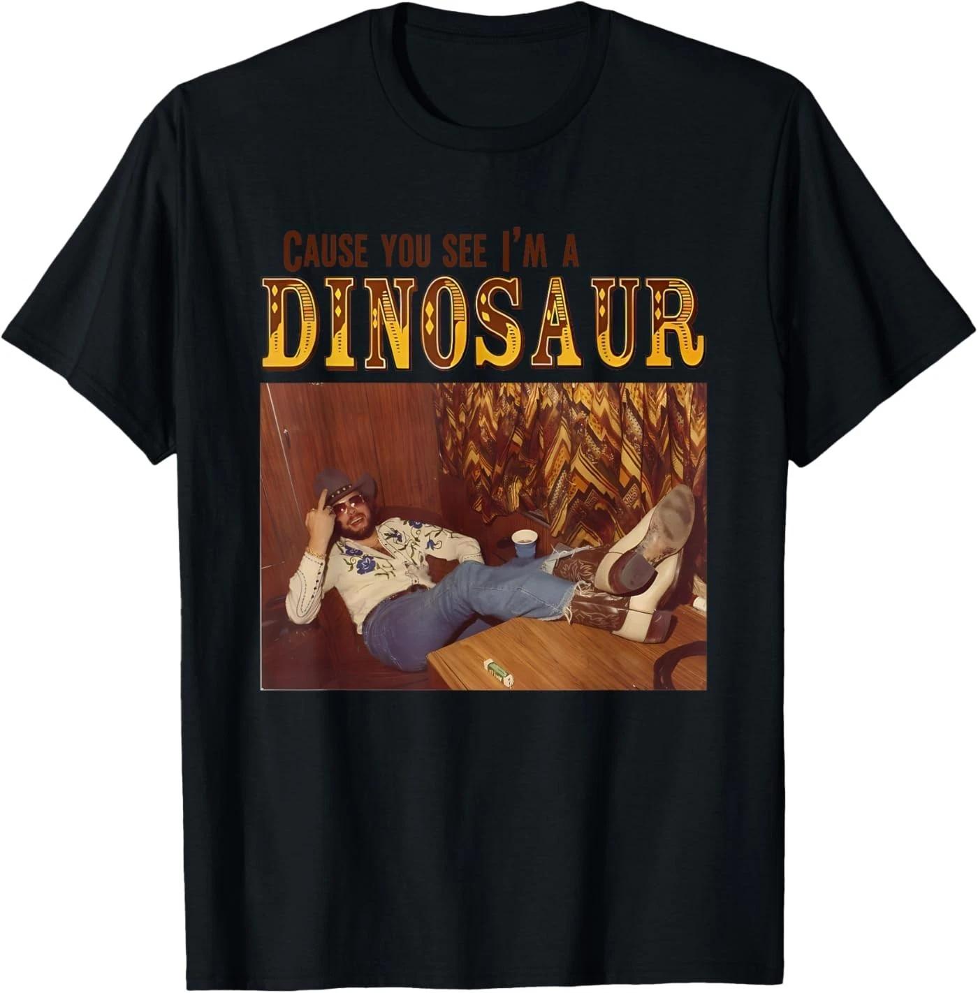 Cause You See I m A Dinosaur 100% Cotton T-shirt Mens Tees Top L
