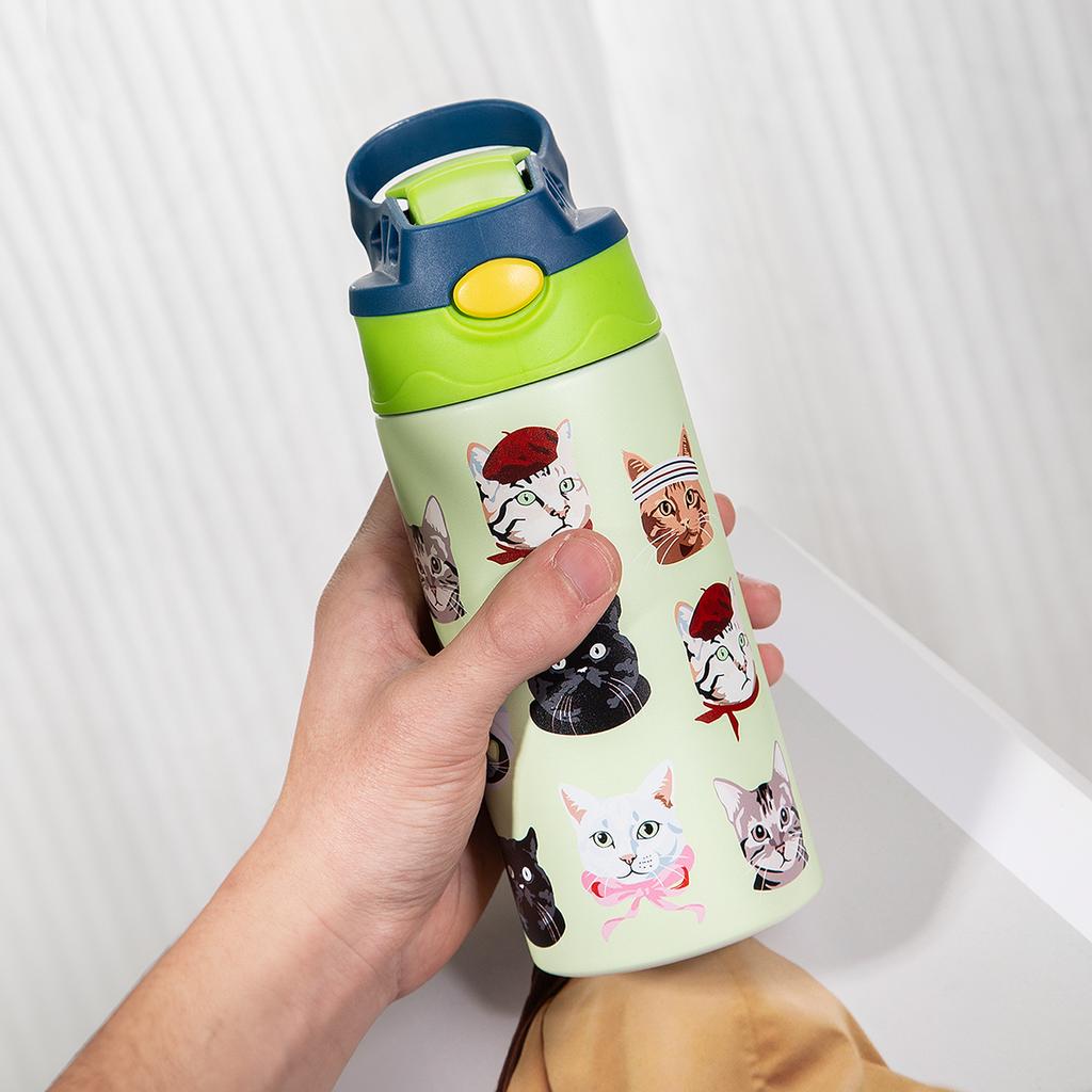 350ml Cartoon Isolierbecher Tiermuster Edelstahl Thermosbecher Weihnachten Vakuumflaschen Wasserflasche Weihnachtsgeschenk Tasse