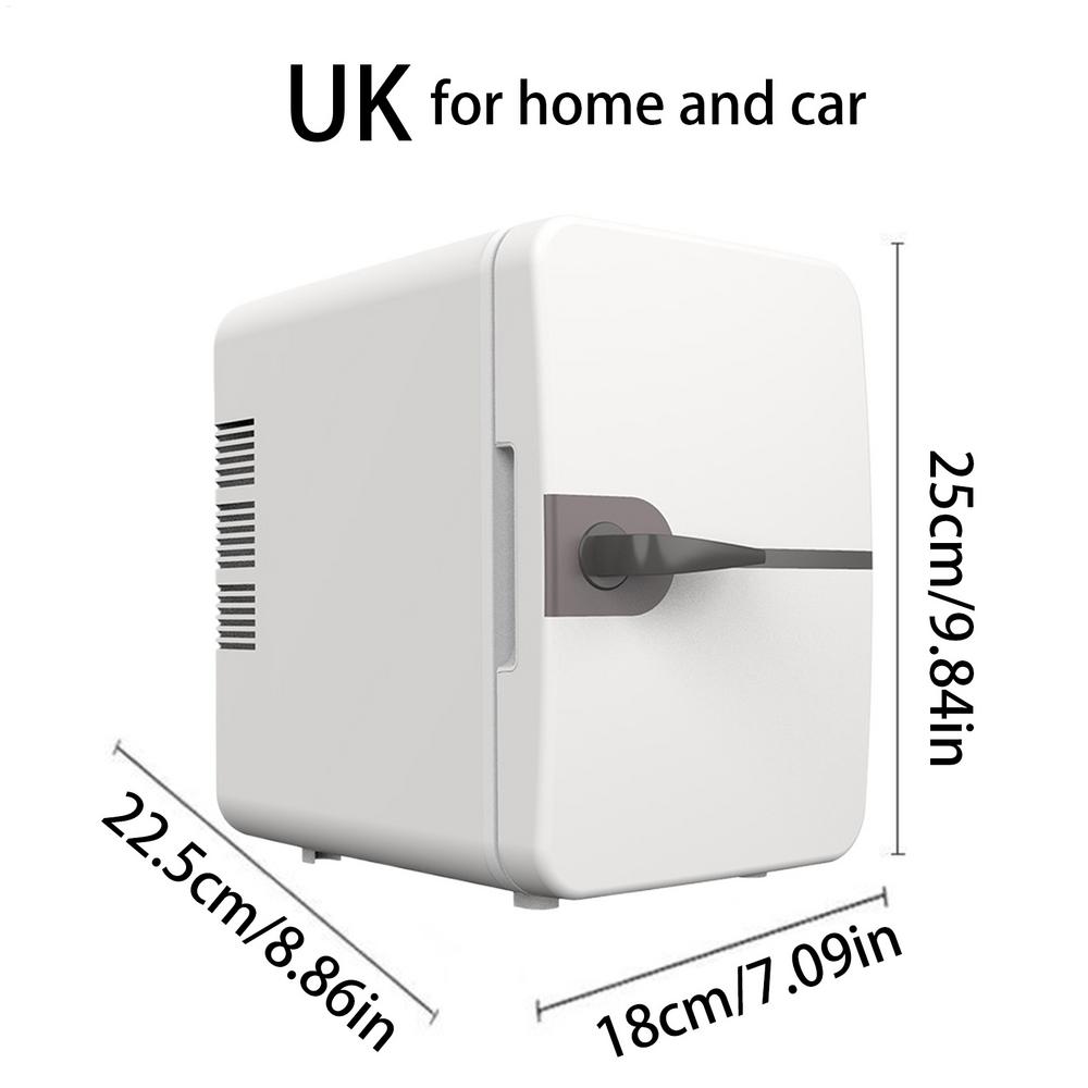 6L Mini Car Refrigerator 12V DC 100~240V AC Electric Portable Beauty Cooler Warmer Freezer US/UK/EU Car Mini Fridge Ice Box
