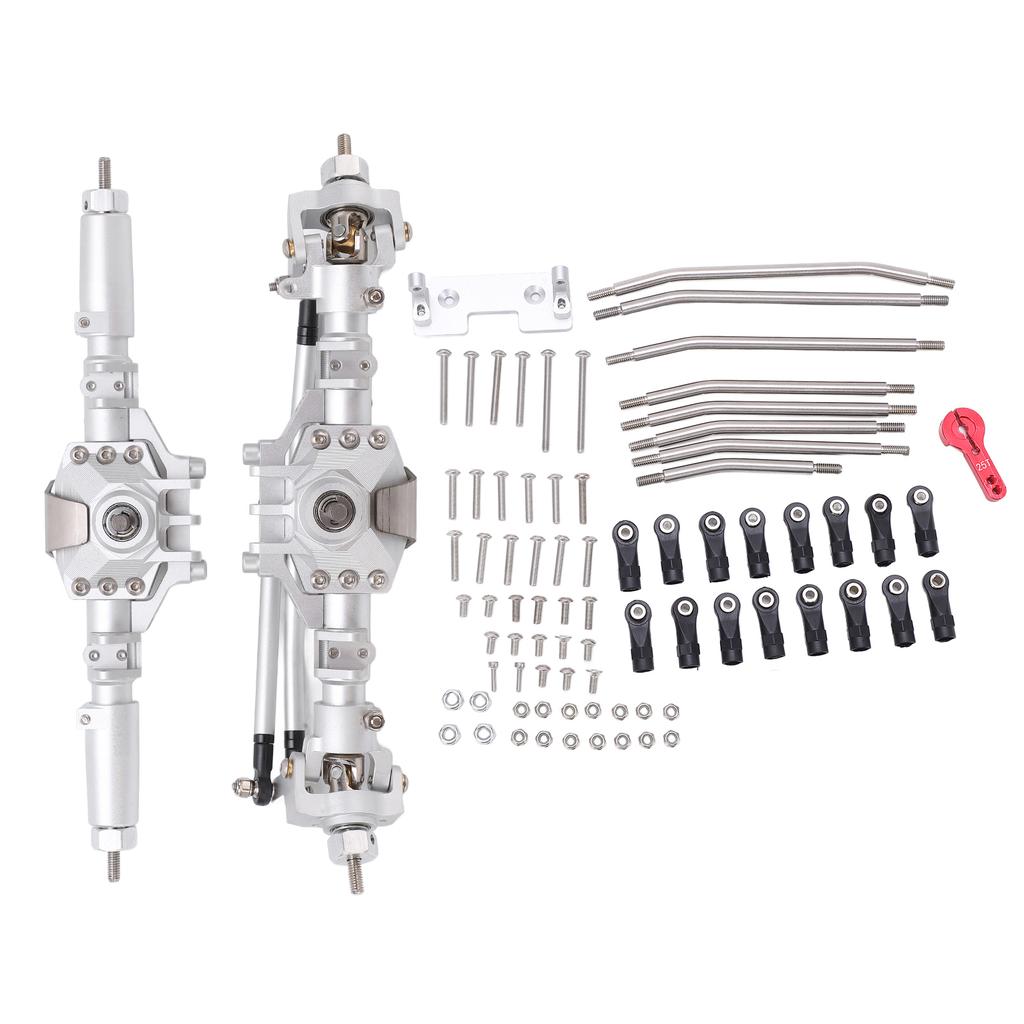 RC Front Rear Axles Complete Set Metal Assembly Kit Axle Drive Shaft for SCX10 II RC Crawler Car