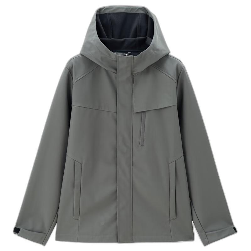 Giordano Men's Hooded Windproof Soft Shell Jacket