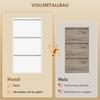 Metal Shoe Cabinet with 3 Flip-Down Compartments, Slim Shoe Cabinet, Wall-Mounted, for 6 Pairs of Shoes, White