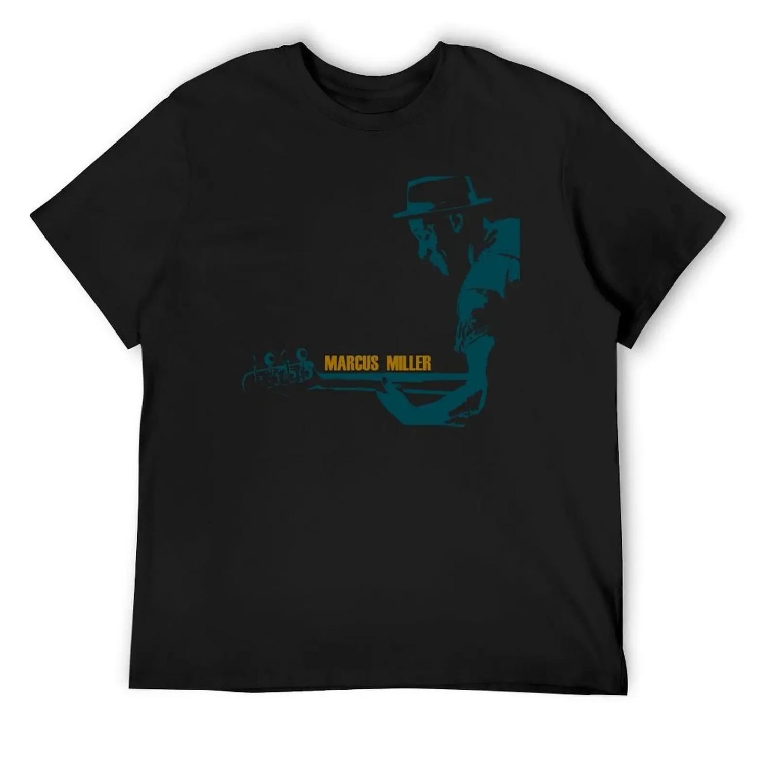 Marcus Miller T-Shirt Funny t-shirt T-shirts man hippie clothes new edition Men s t-shirt S чёрный