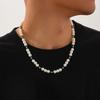 Ingemark Hip Hop Imitation Pearl Chain Necklace for Men Fashion Statement Vintage Beads Clavicle Choker Male Neck Jewelry Gift