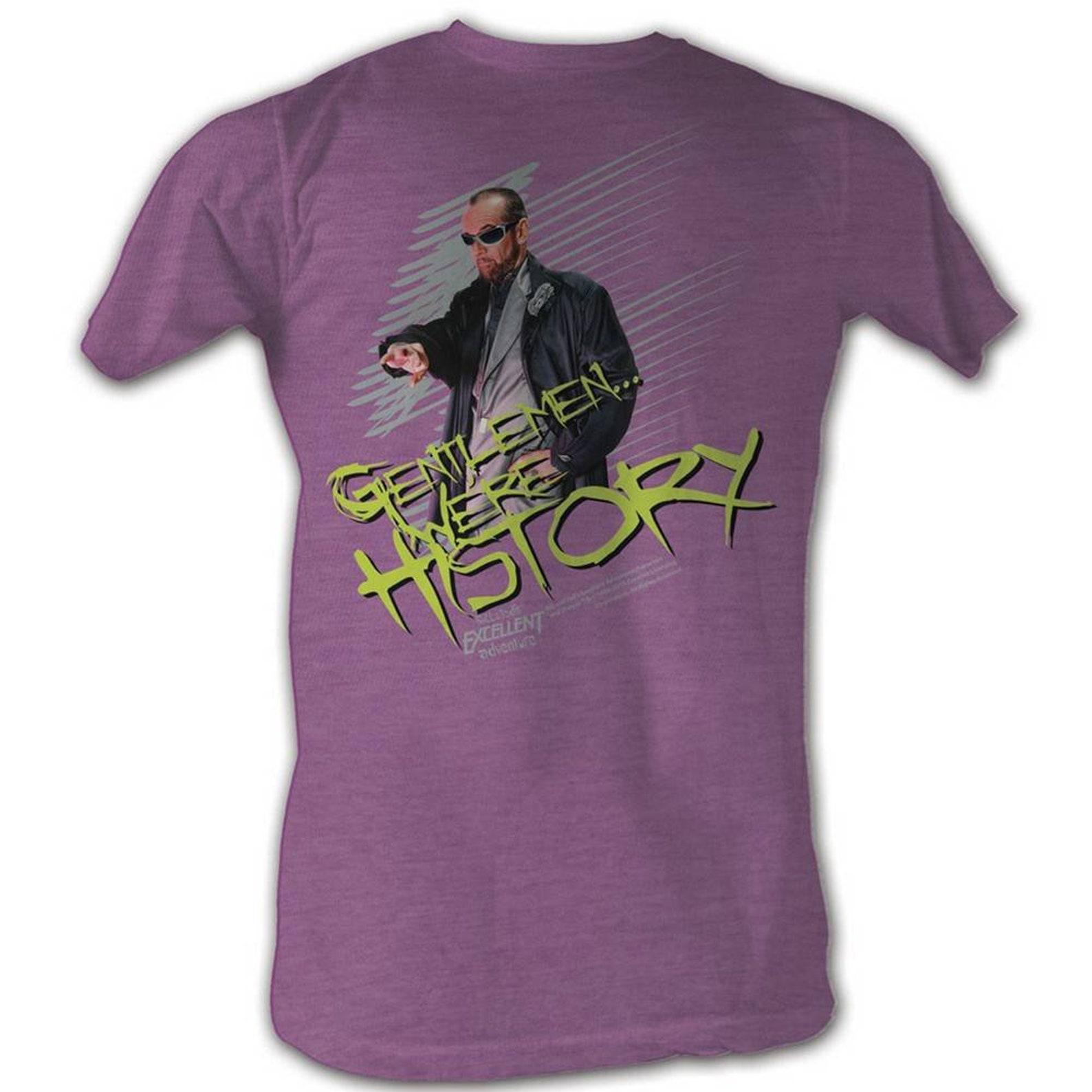 Bill and Ted Gentlemen We re History Purple Heather Adult T-Shirt XL