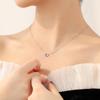 Elegant Ocean Heart  Necklace, Delicate Collarbone Pendant Jewelry For Women Fine Gift