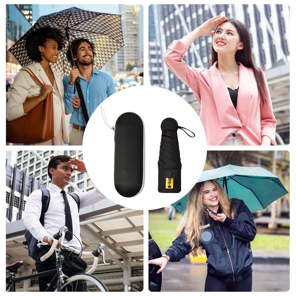 Pocket Sun Protection Umbrella UV Blocker Travel Pocket Umbrella Lightweight Rain Sun Protection Women Men Outdoor Accessories