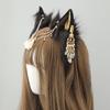 Wolf Cats Foxes Tail Wolf Ears Headbands Halloween Christmas Party Costume Toy Gift for Woman Man Cosplay