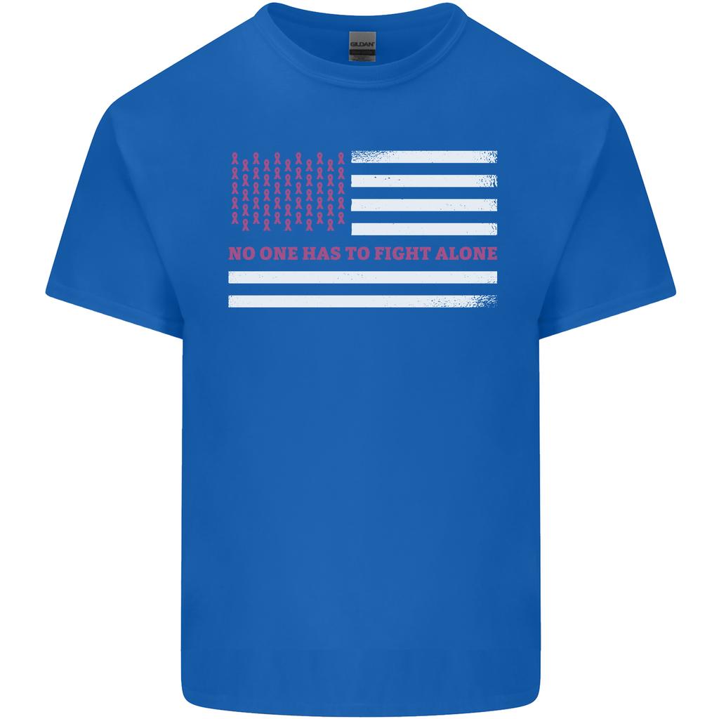 Breast Cancer Awareness USA Flag Unisexs Light Cotton TShirt