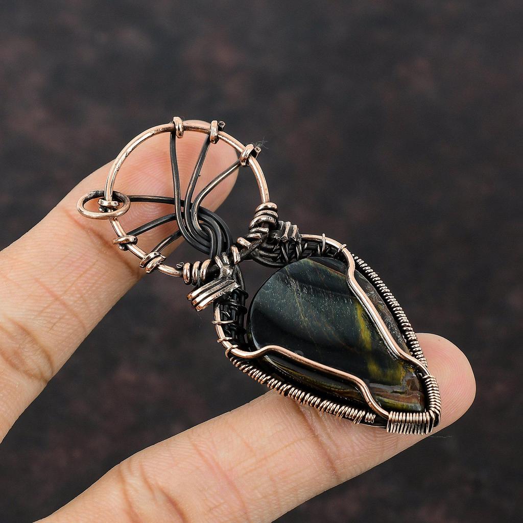 Nellite Pendant Copper Wire Wrapped Pendant Genuine Gemstone Pendant Handmade Pendant Nellite Jewelry Gift For Her Copper Wire Wrap Jewelry