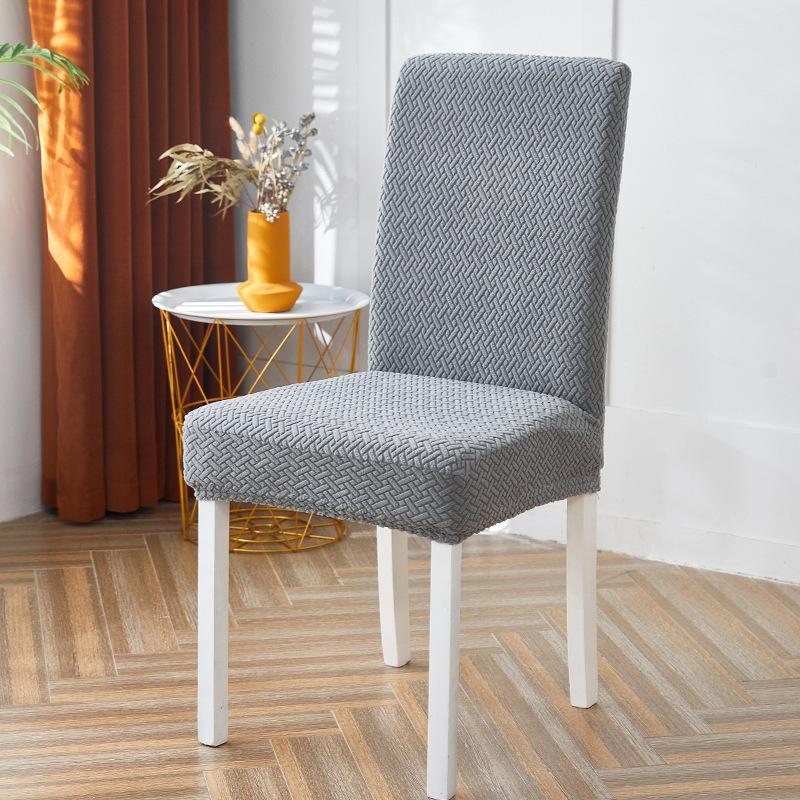 Neuer Jacquard Esszimmerstuhlbezug Bezug Rückenlehne Integrierter Elastischer Sitzbezug Haushaltshockerbezug Einfach