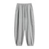 Gray sweatpants women's spring and autumn loose velvet tied feet new high-waisted and thin casual windproof sweatpants