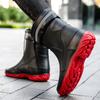 Adult Mid-calf Waterproof Rain Boots With Drawstring Design Unisex Outdoor Water Shoes Non-slip Soft Rubber Rain Boots Plus Size